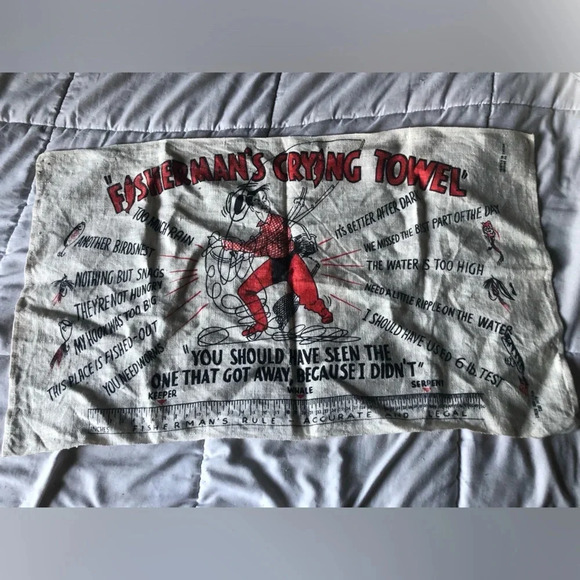 Vintage Red and Black Kitchen Linen - Picture 1 of 4
